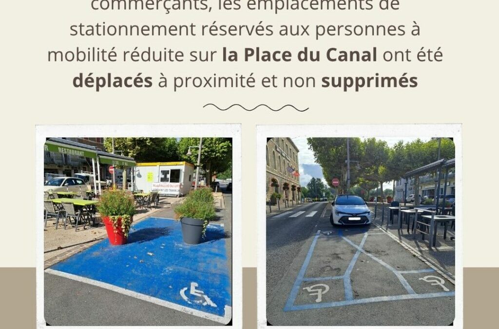 Emplacements de stationnement réservés aux personnes à mobilité